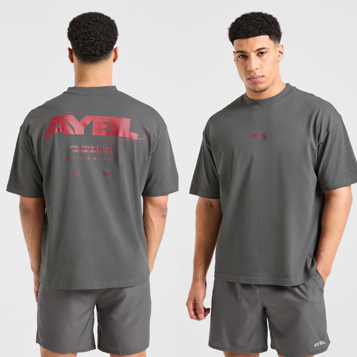 Streetwear Brand Red Logo - レッドロゴ強度フィットネスブランド Tシャツコットングラフィック Tシャツ男性女性夏ストリートウェア