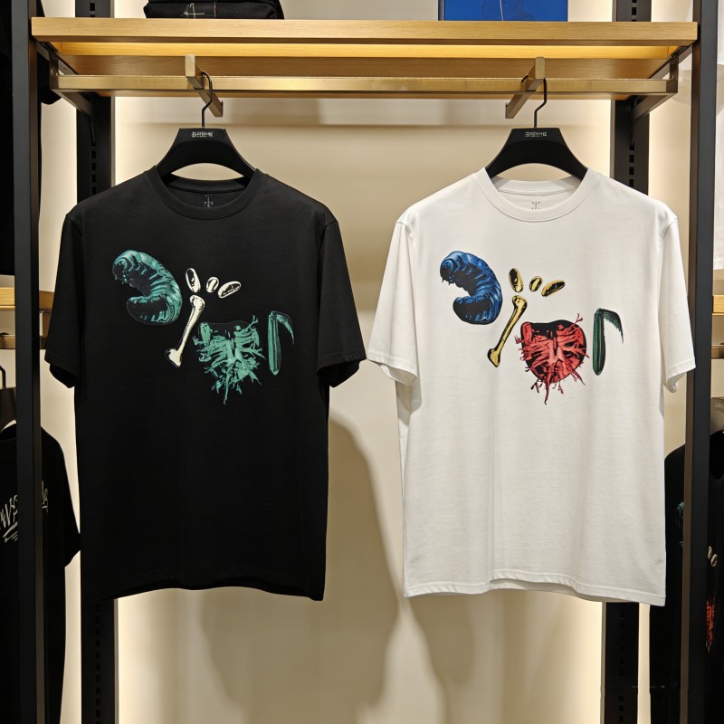 Cactus Jack Tee - 綿サボテンジャック Tシャツカラフルなパターン昆虫の足ラウンドネックトップスヒップホップストリート衣装男性女性スポーツ半袖 Tシャツ