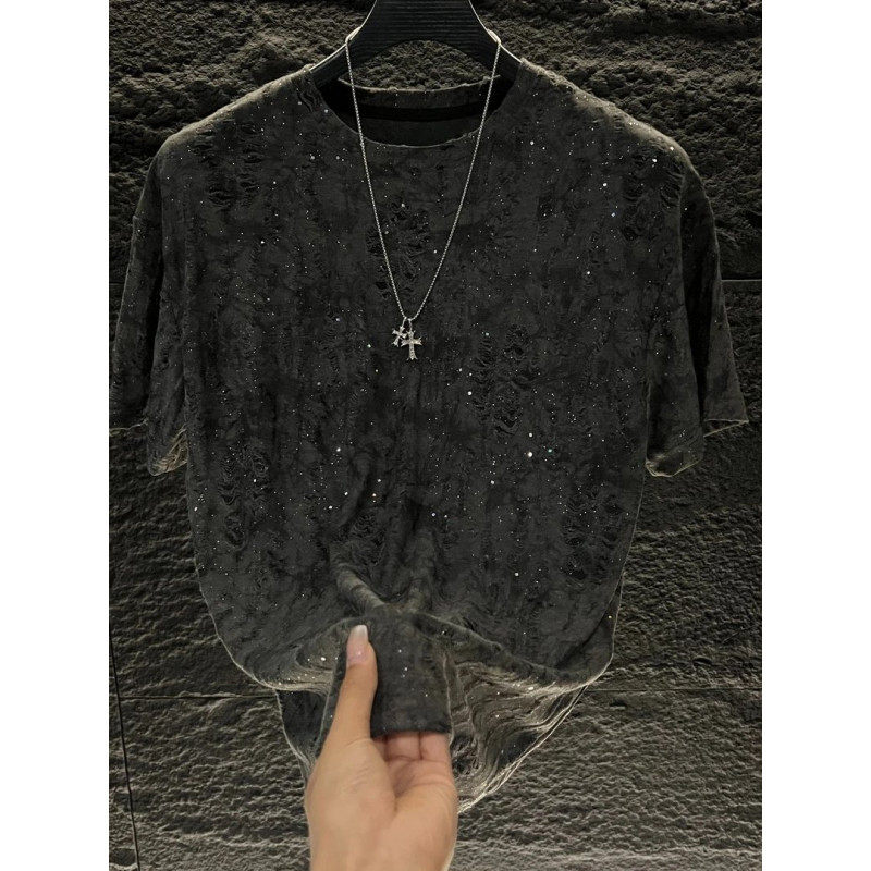 Streetwear Brand Hong Kong - おしゃれな半袖Tシャツ韓国風香港風味カレッジストリートトレンドヤング高級ブランドメンズカジュアルウェア