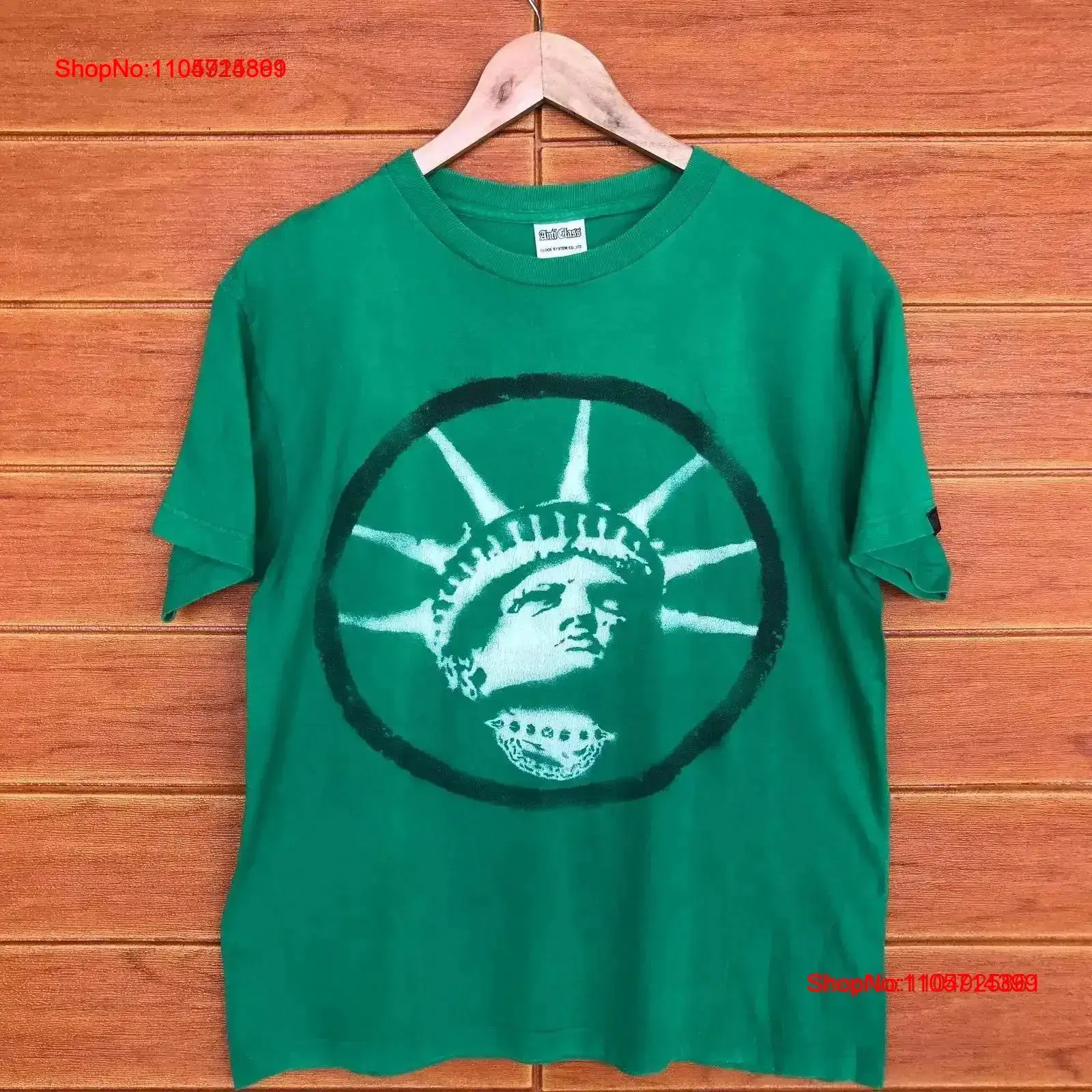 Japanese Brand Streetwear Vintage - ヴィンテージ日本ブランドアンチクラスリバティTシャツクロックシステムコヒップホップラップストリートウェアサイズMウォッシュドデザイナーズ服ソフト