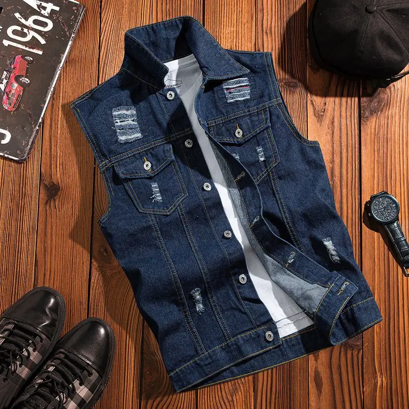 香港風ヴィンテージデニムベスト オーバーサイズ カジュアル  - Streetwear Brand Hong Kong のレビューと価格