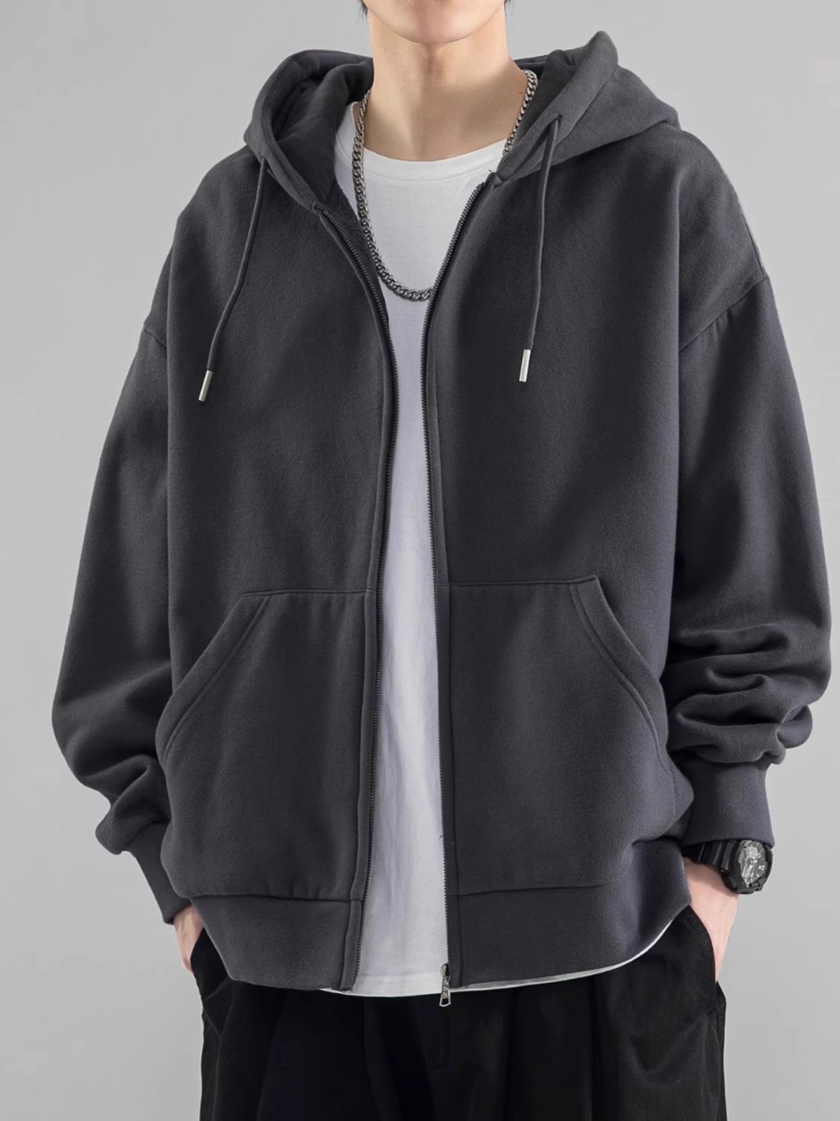 ゆったりメンズフーディスウェットシャツ香港スタイルカジュアル - Streetwear Brand Hong Kong のレビューと価格