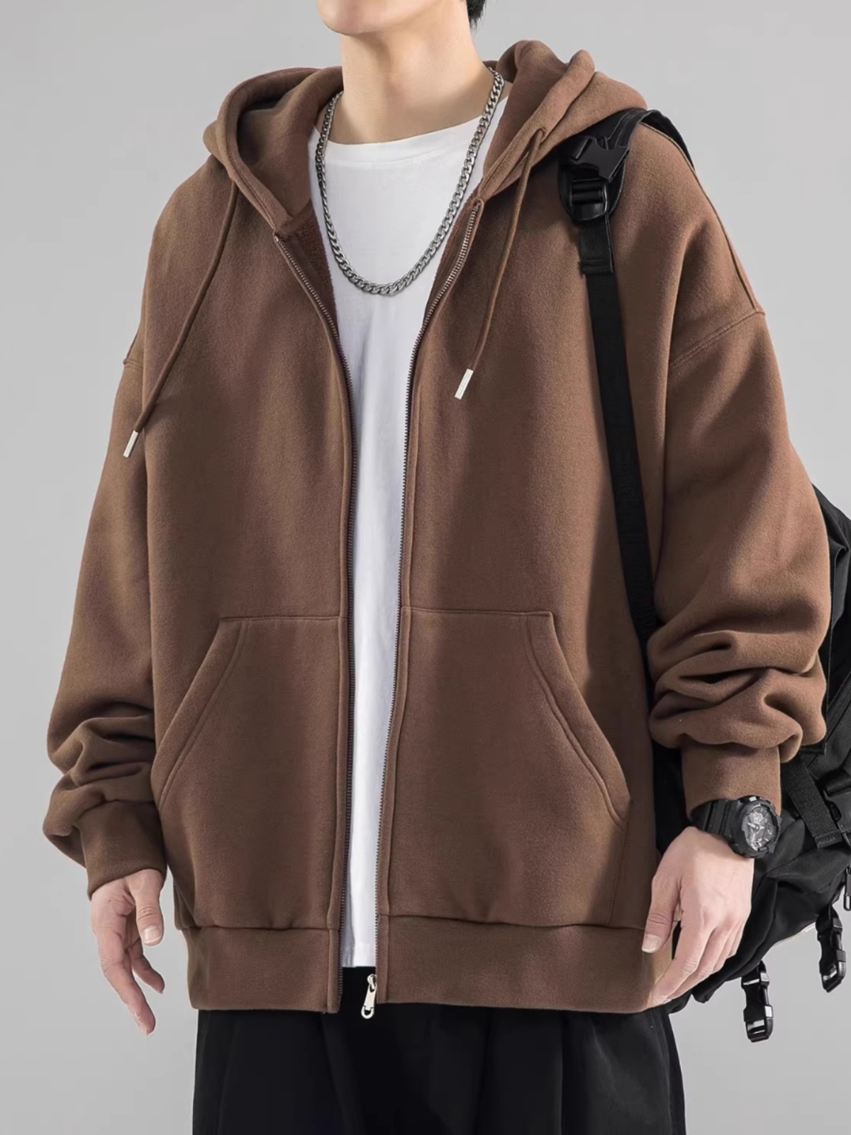 ゆったりメンズフーディスウェットシャツ香港スタイルカジュアル - Streetwear Brand Hong Kong のレビューと価格