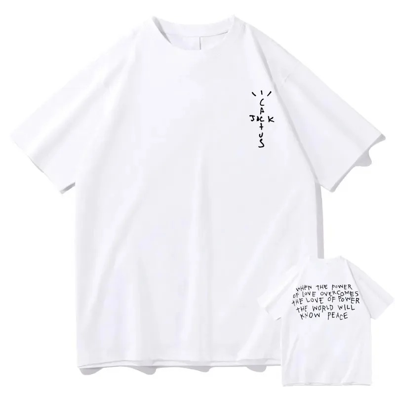 ラッパーカクタスジャックグラフィックコットン Tシャツ男性ヒ - Cactus Jack Tee のレビューと価格