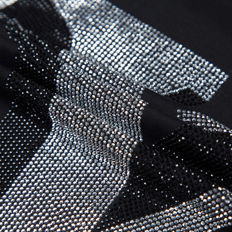 2025 レターラインストーン Tシャツ男性ブランド半袖ファ - Streetwear Brand England のレビューと価格