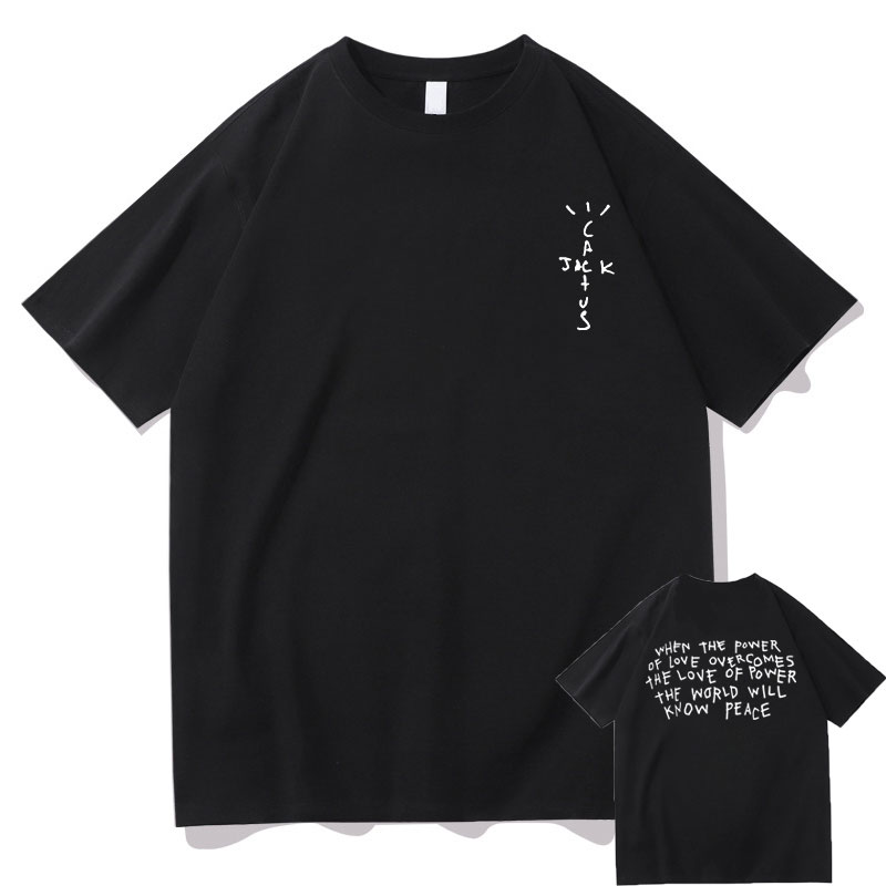 新しいサボテンジャックグラフィック Tシャツ男性女性ファッシ - Cactus Jack Tee のレビューと価格