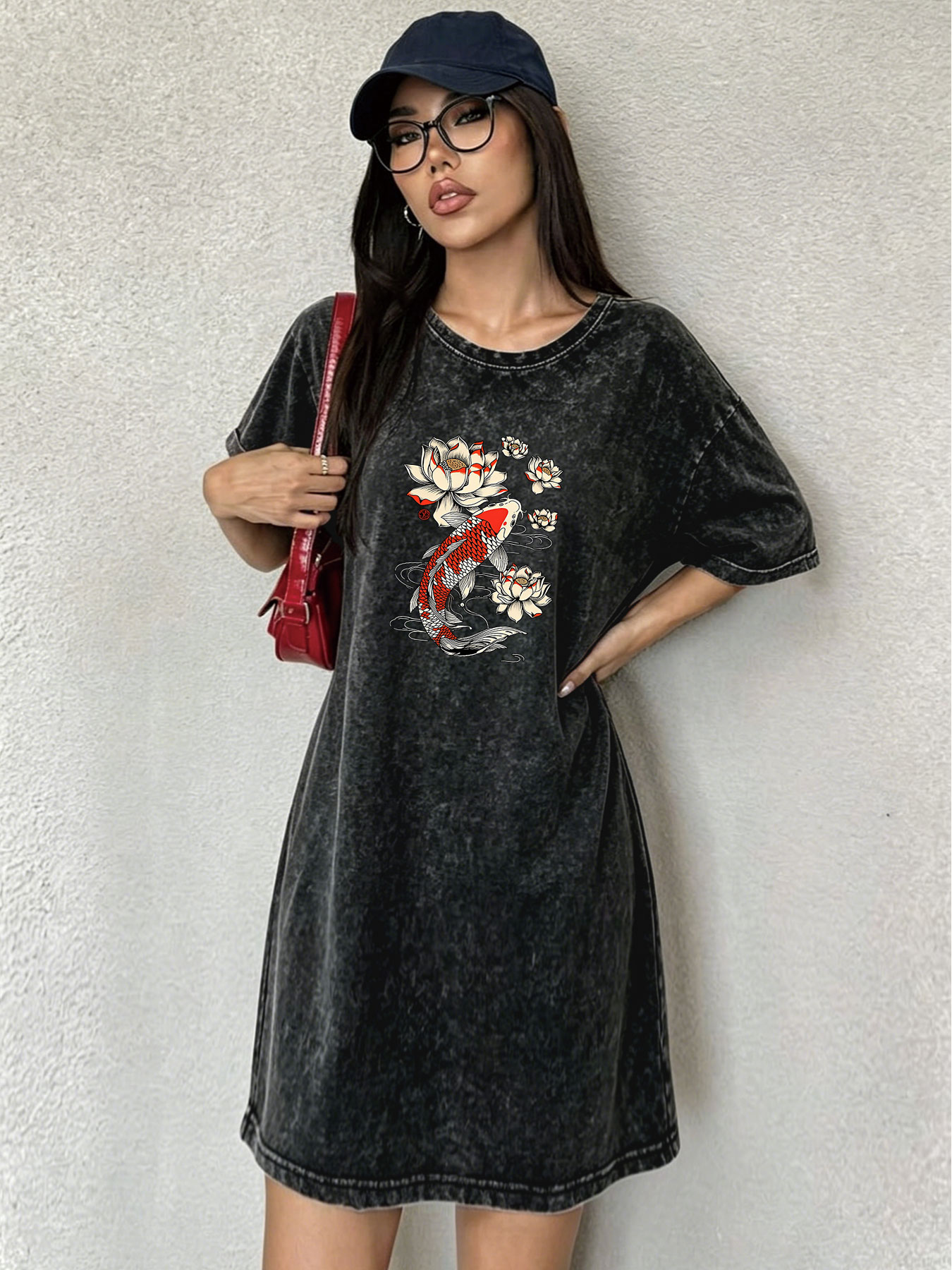 ヴィンテージウォッシュ加工レトロTシャツワンピース レディー - Japanese Brand Streetwear Vintage のレビューと価格