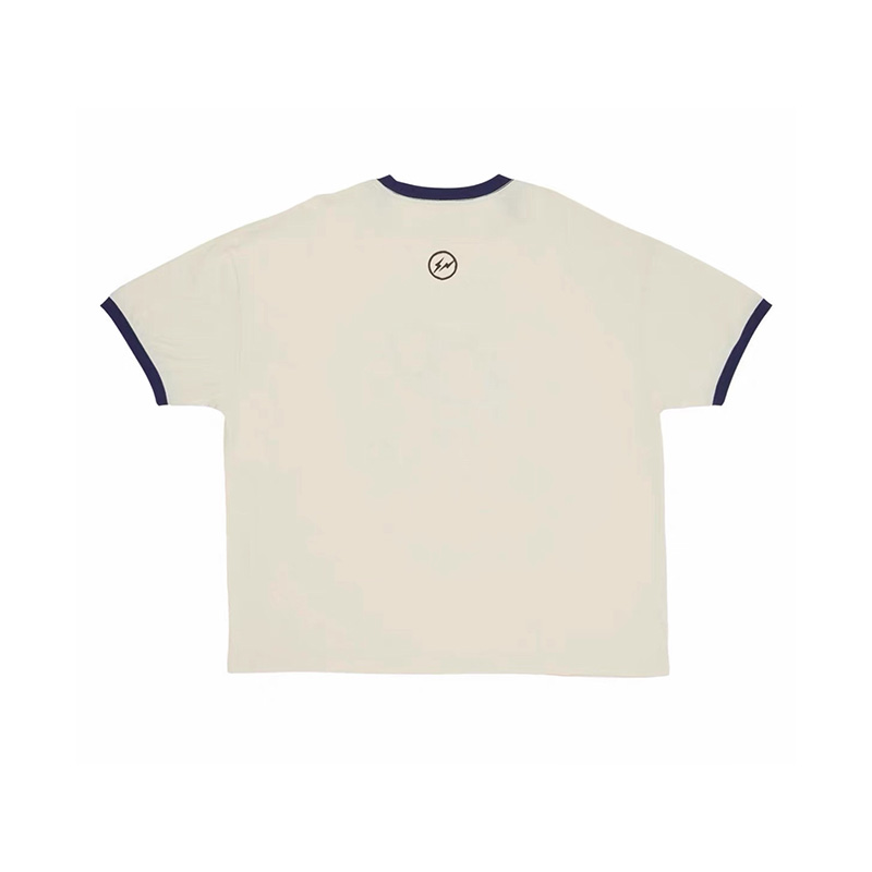 最高品質のコットン製襟と袖口の切り替えが施されたベージュのカ - Cactus Jack Tee のレビューと価格