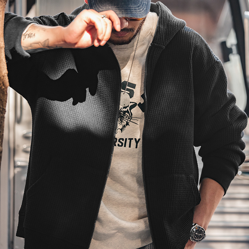 メンズ・マデン日本のヴィンテージグレーワッフルパーカー、エッ - Japanese Brand Streetwear Vintage のレビューと価格