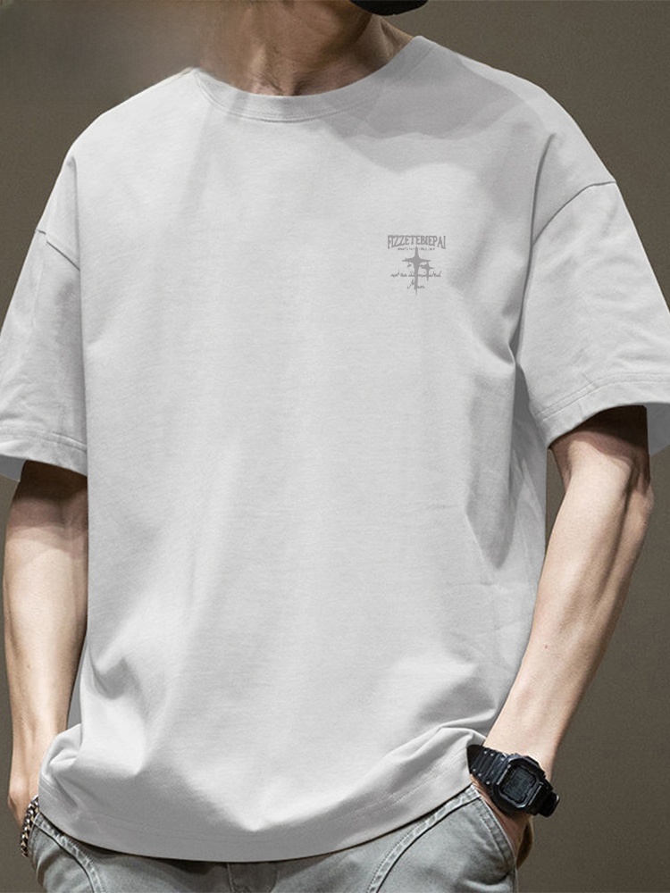 夏用ヴィンテージ風ルーズメンズコットンTシャツ半袖通気性快適 - Streetwear Brand Vintage のレビューと価格