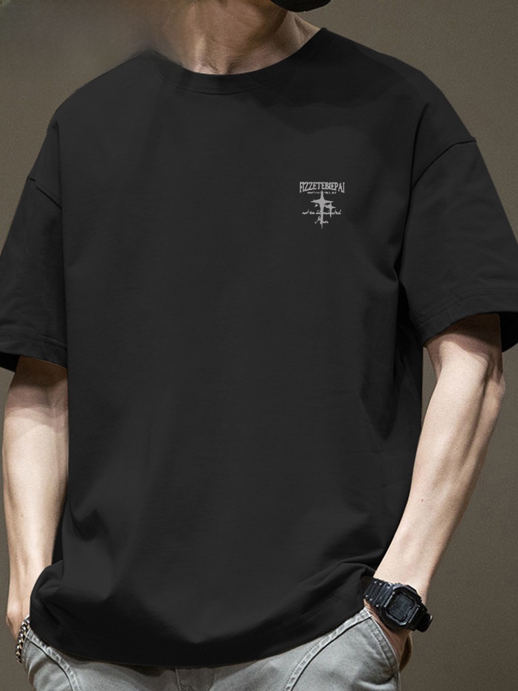 夏用ヴィンテージ風ルーズメンズコットンTシャツ半袖通気性快適 - Streetwear Brand Vintage のレビューと価格