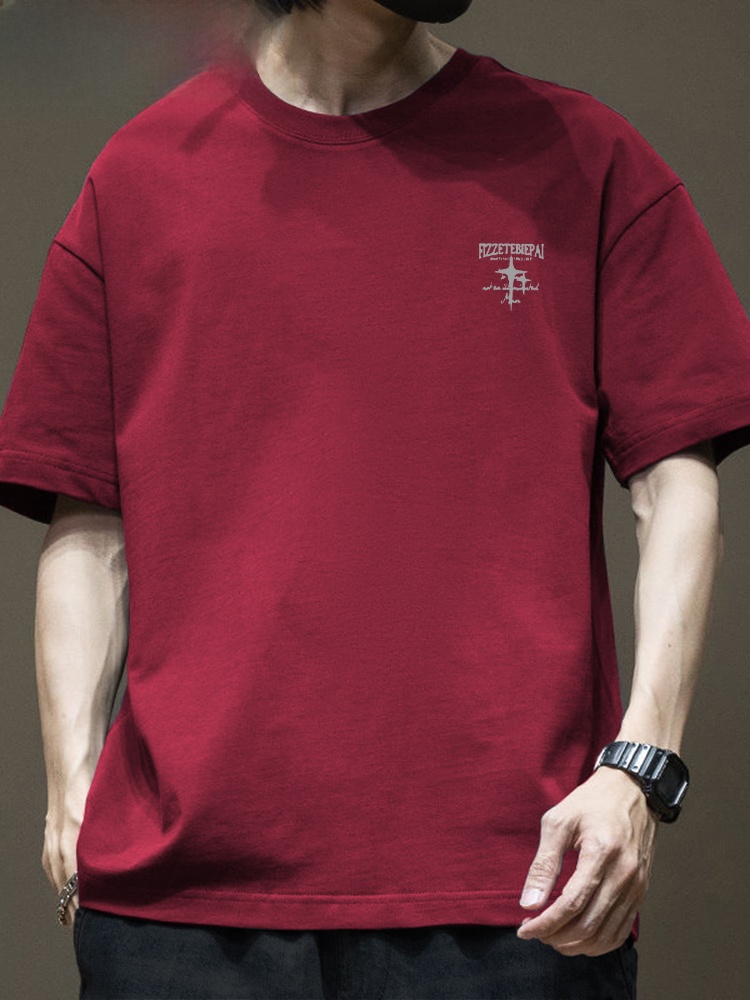夏用ヴィンテージ風ルーズメンズコットンTシャツ半袖通気性快適 - Streetwear Brand Vintage のレビューと価格